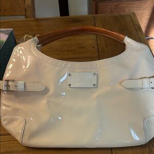 Kate Spade Glossy Cream Shoulder Bag
